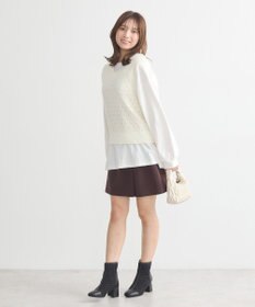 earth music&ecology ラメジャガードニットベスト