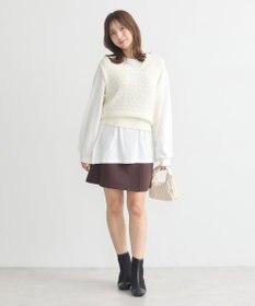 earth music&ecology ラメジャガードニットベスト