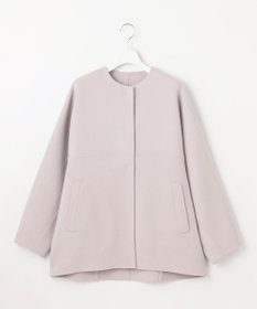 自由区 S 【SHIHOさん着用】ウールリバーノーカラー コート