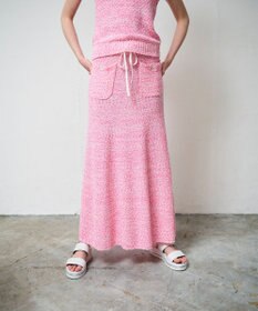 GRACE CONTINENTAL ネップツイードニットスカート