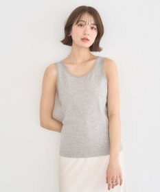 earth music&ecology エッジチュールラメテレコタンクトップ