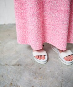 GRACE CONTINENTAL ネップツイードニットスカート