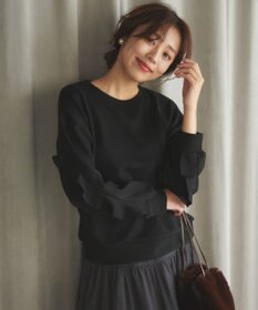 Feroux 【洗える】袖フリルダンボール プルオーバー