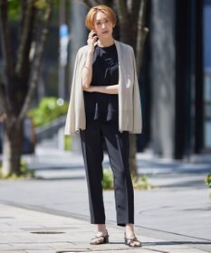 ICB 【接触冷感・UVケア・速乾・洗える】FluidBackSatin ドロストパンツ