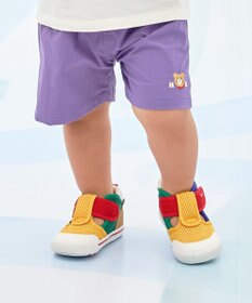 MIKI HOUSE HOT BISCUITS 【80-120cm】撥水素材 ワンポイント 5分丈パンツ