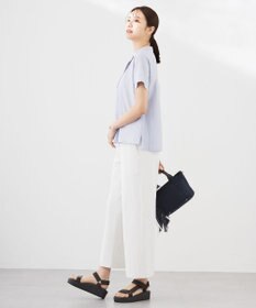 J.PRESS LADIES L ストライプジャージー ドルマンスリーブ カットソー