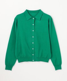 ANY L コットンブレンドポロカーデ