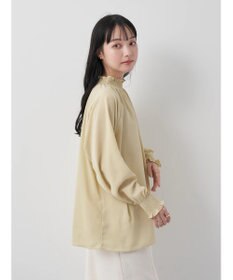 earth music&ecology シャーリングネックブラウス