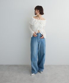 Green Parks シャーリングオフショルプルオーバー