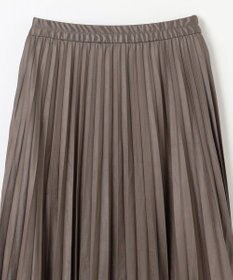 ANY 【ウエストゴム】レザーライクプリーツスカート