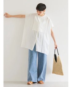 AMERICAN HOLIC ブザムフレンチスリーブバックオープンチュニック