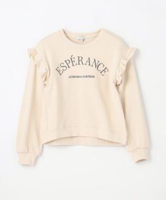 ANY KIDS 袖フリル ロゴ トレーナー