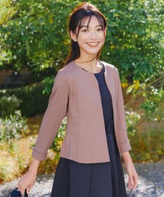 Tiaclasse L 【洗える】ノーカラーポンチジャケット