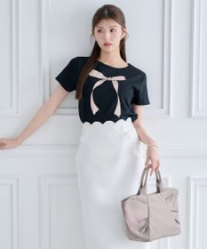 TOCCA 【宮本茉由さん・八木アリサさん着用】RIBBON KNOT NYLONBAG ナイロントートバッグ