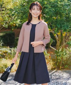 Tiaclasse L 【洗える】ノーカラーポンチジャケット