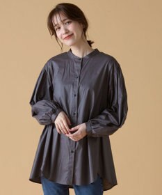 ANY シルキーソフトスタンドカラーシャツ
