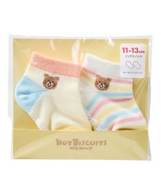 MIKI HOUSE HOT BISCUITS 【9-19cm / 靴下2足セット】ローカット ソックスパック2足セット