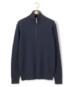 J.PRESS MEN ギマコットン ケーブルハーフジップ ニット