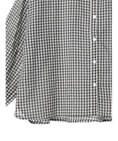 earth music&ecology コットンボイルギャザーシャツ