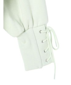 earth music&ecology 袖レースアップウラケプルオーバー