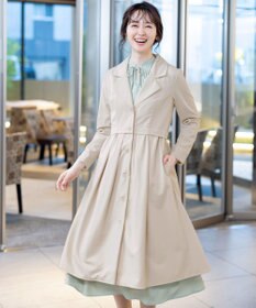 Tiaclasse L 【洗える】フレアトレンチコート