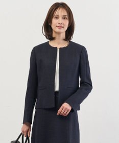 J.PRESS LADIES L 【セットアップ対応】Light Tweed ノーカラー ジャケット