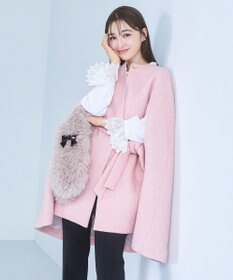 TOCCA 【消臭】SNOWBERRY POCKET TWEED ポンチョ ピンク系5