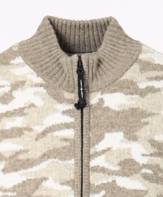 JOSEPH ABBOUD MOUNTAIN 【UNISEX】ラムウール×モールカモフラ フルZIPニット