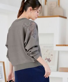 Tiaclasse 肩レースドルマンニットトップス