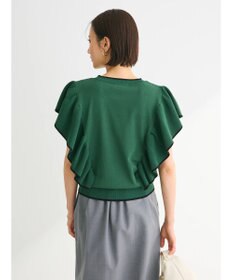 Green Parks 配色フリルニットプルオーバー