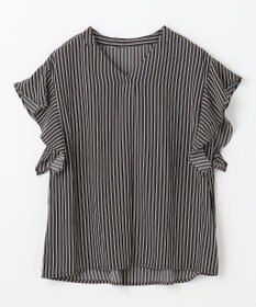 ANY L 【洗濯機可能】マットビンテージサテンブラウス