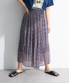 Green Parks マジョリカプリーツ柄スカート