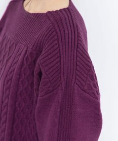 Tiaclasse 【洗える】ケーブル編みドルマンニットトップス