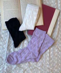 WEGO ポコポコハートクルーソックス