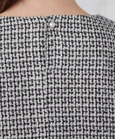 Tiaclasse ツイードコンビフレアチュニック