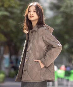 J.PRESS LADIES S 【抗菌防臭】コンパクトタフタプレミアム撥水 ショート アウター