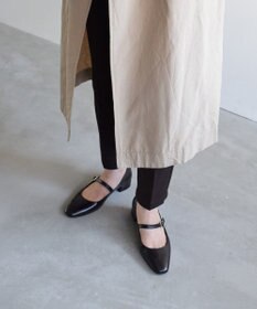 INTER-CHAUSSURES 【FABIO RUSCONI】スクエアトウワンストラップパンプス