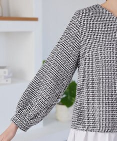 Tiaclasse ツイードコンビフレアチュニック