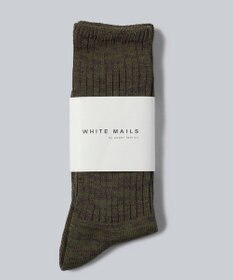 WHITE MAILS MIDDLE GAUGE PAPER ワイドリブソックス