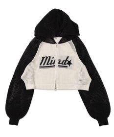 WEGO メッシュラグランニットパーカー