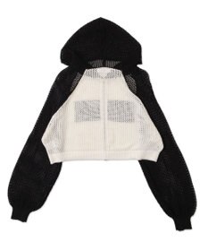 WEGO メッシュラグランニットパーカー