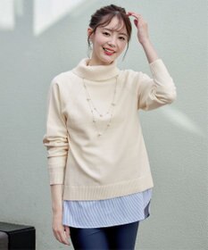 Tiaclasse 【安田美沙子さん着用・選べる裾】 レイヤードヘムカットソーTシャツ
