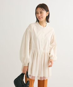 Green Parks 裾チュールレイヤードチュニック