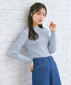 Feroux 【洗える】ロゴリブ プルオーバー ニット