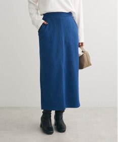 Green Parks 柄圧縮ポンチＩラインスカート