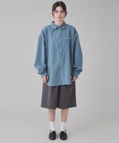 WEGO 【ユニセックス着用ITEM】フィブリルワンポイントBIGシャツ（長袖）