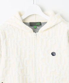 PW CIRCULUS 【WOMEN】【防風/蓄熱】総ロゴ ニット フーデッド ブルゾン