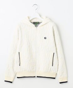 PW CIRCULUS 【WOMEN】【防風/蓄熱】総ロゴ ニット フーデッド ブルゾン