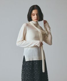 GRACE CONTINENTAL ボウ付ニットトップ