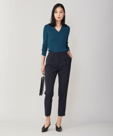 ICB 【洗える】エクストラファインメリノリブ Vネックニット